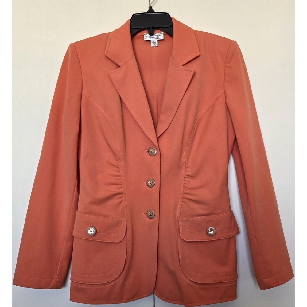 ST JOHN SPORT by Marie Gray Vintage Orange Size Small Blazer~Excellent~
